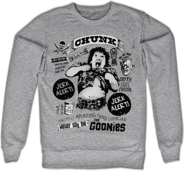 The Goonies Chunk Jerk Alert Sweatshirt Heather-Grey