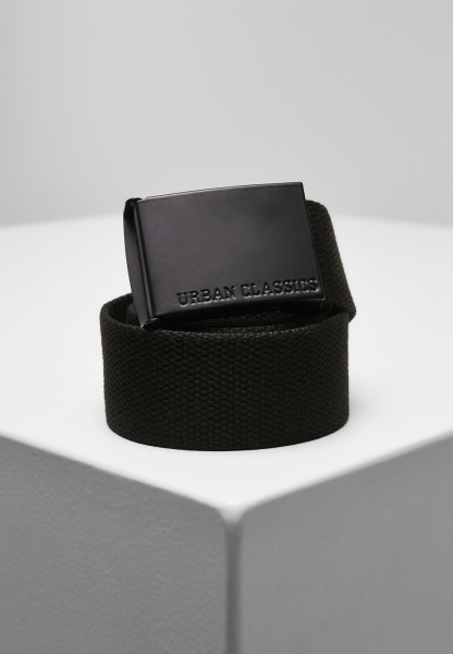 Urban Classics Gürtel Coloured Buckle Canvas Belt Black