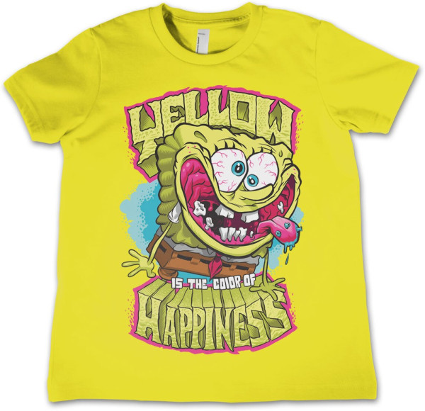 Spongebob Yellow Is The Color Of Happiness Kids T-Shirt Kinder Yellow