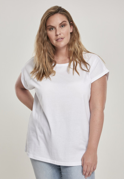 Urban Classics Female Shirt Ladies Organic Extended Shoulder Tee White