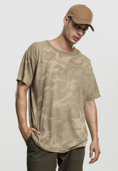 Urban Classics T-Shirt Camo Oversized Tee Sand Camouflage