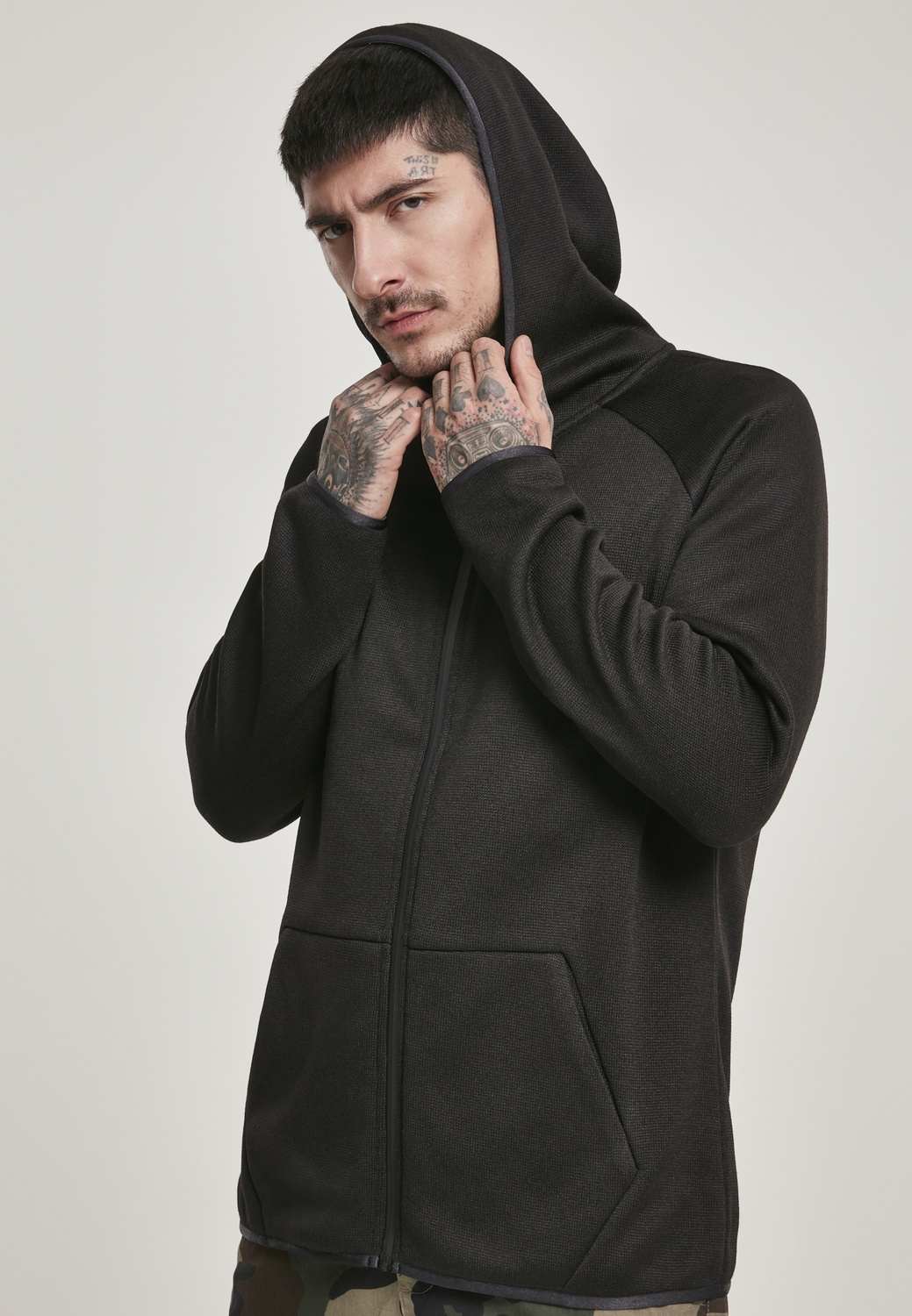 Asos black zip hoodie online