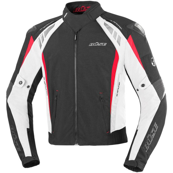 Büse B.Racing Pro Textiljacke Schwarz/Weiß