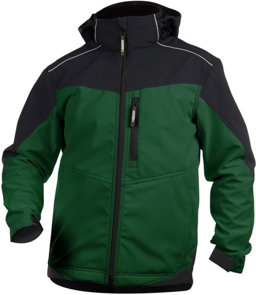 Dassy Zweifarbige Softshell-Jacke Jakarta PES21 Flaschengrün/Schwarz