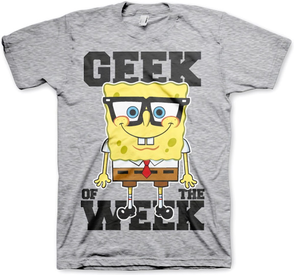 SpongeBob SquarePants Geek Of The Week T-Shirt Heather-Grey