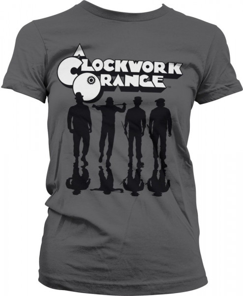 Clockwork Orange Shadows Girly Tee Damen T-Shirt Dark-Grey