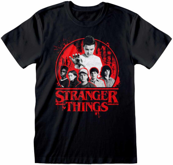 Stranger Things - Circle Logo (Unisex) T-Shirt Black