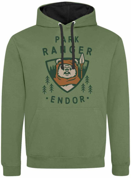 Star Wars - Endor Park Ranger (SuperHeroes Inc. Contrast Pullover) Hoodie Green