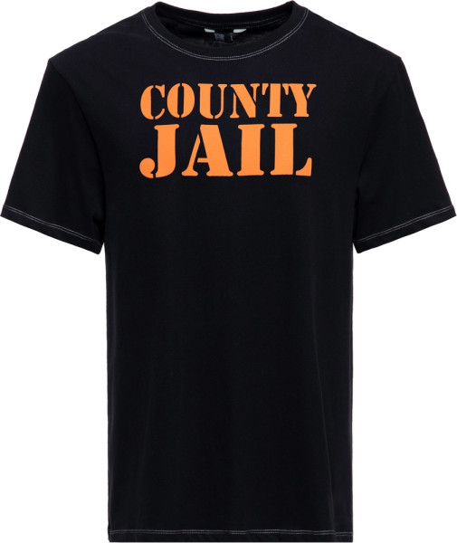 King Kerosin T-Shirt Contrast Seam "County Jail" KKI41068