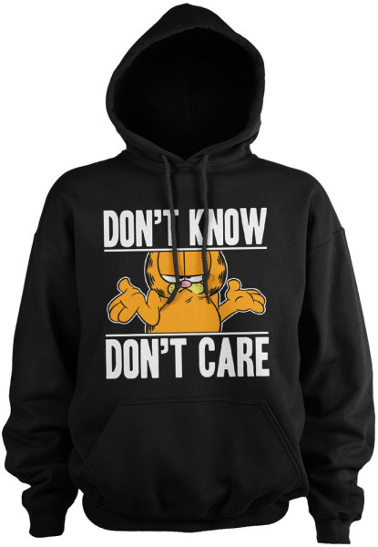 Garfield Don't Know Don't Care Hoodie Black