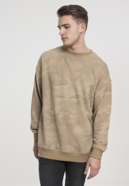 Urban Classics Sweatshirt Camo Crewneck Sand Camouflage