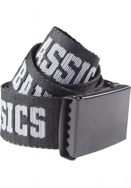 Urban Classics Gürtel Jaquard Logo Belt Black/White