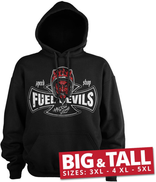 Fuel Devils Smiling Devil Speed Shop Big Tall Hoodie Black Hoodies Sweatshirts Car Moto Tuning Fan Merchandise kustom kult