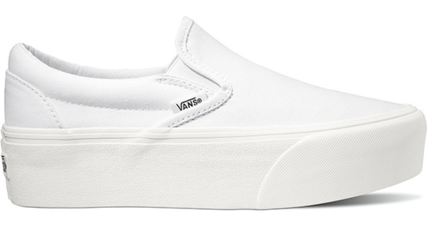 Vans Unisex Lifestyle Classic FTW Sneaker Ua Classic Slip-On Stackform Canvas True White