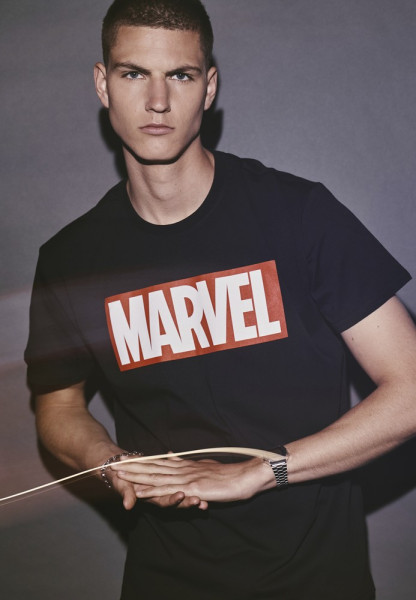 Merchcode T-Shirt Marvel Logo Tee Black