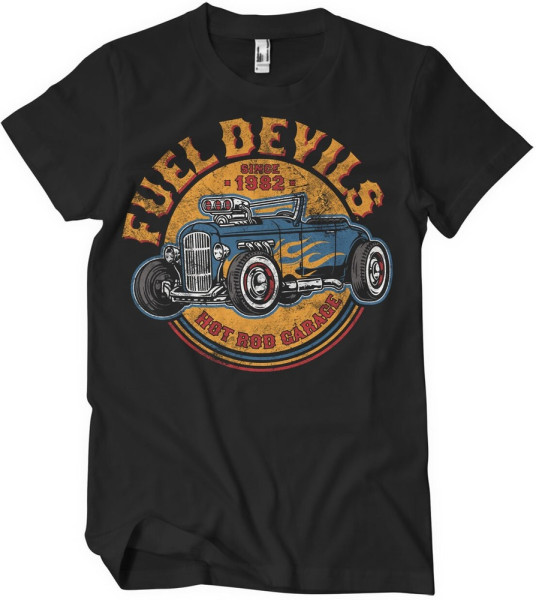 Fuel Devils Flame Rod T-Shirt Black