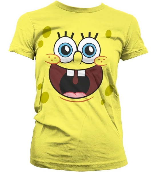 SpongeBob SquarePants Sponge Happy Face Girly T-Shirt Damen Yellow