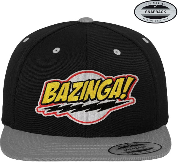 The Big Bang Theory Bazinga Patch Premium Snapback Cap Black-Dark-Grey