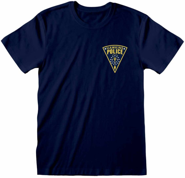 Stranger Things - Hawkins Police Badge (Unisex) T-Shirt Blue