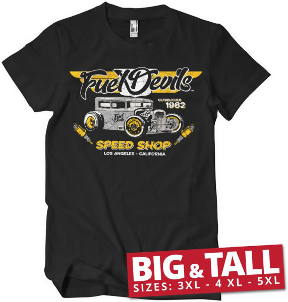 Fuel Devils LA Speed Shop Big & Tall T-Shirt Black