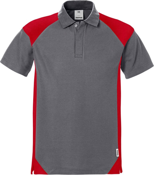 Fristads Poloshirt 7047 PHV Grau/Rot