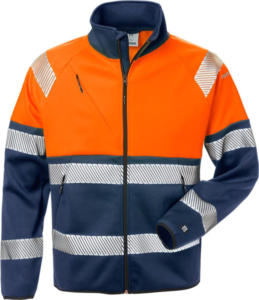 Fristads Warnschutz-Jacke High Vis Sweatjacke, Kl. 1 4517 SSL Warnschutz-Orange/Marine