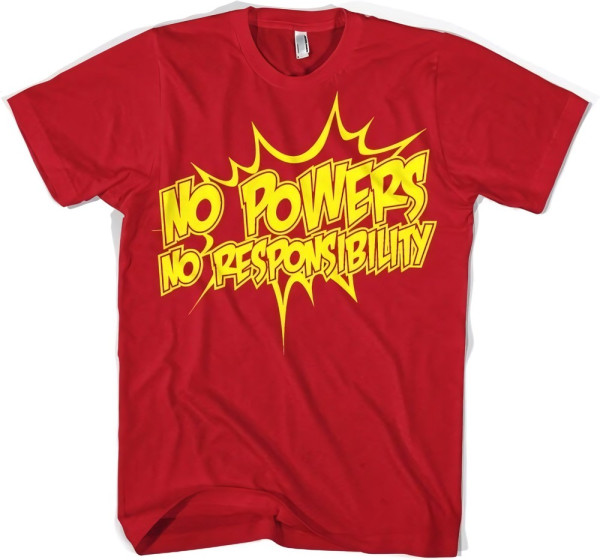 Hybris No Powers No Responsibility T-Shirt Red