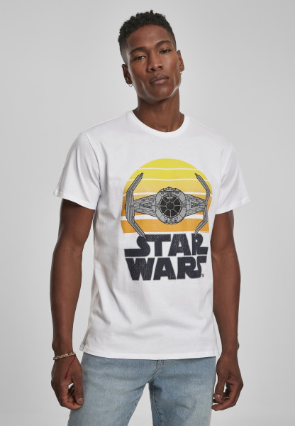 Merchcode T-Shirt Star Wars Sunset Tee White