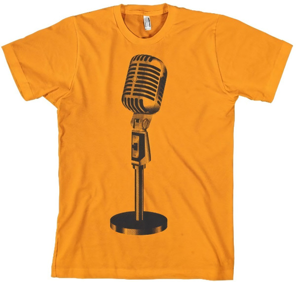 Hybris Oldschool Microphone Tee T-Shirt Orange