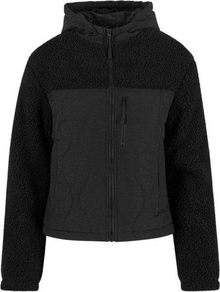 Urban Classics Damen Jacke Ladies Sherpa Crinkle Nylon Mix Jacket TB7071