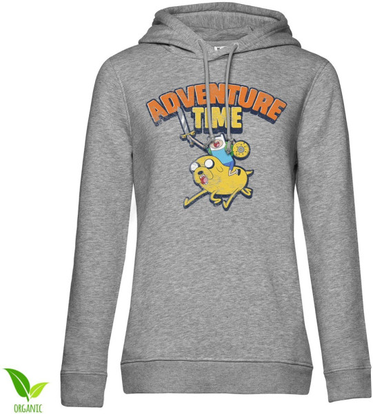 Adventure Time Washed Girls Damen Hoodie Heathergrey