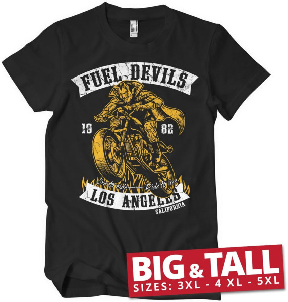 Fuel Devils Rider Big & Tall T-Shirt Black