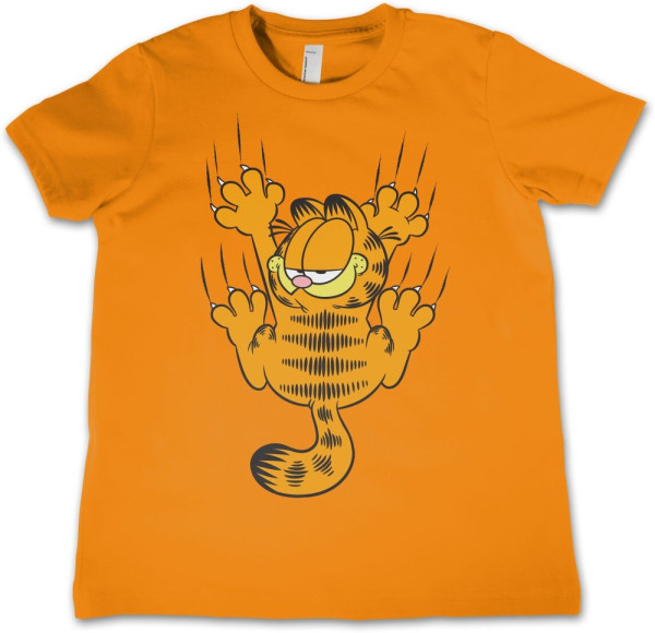 Garfield Hanging On Kids T-Shirt Kinder Orange