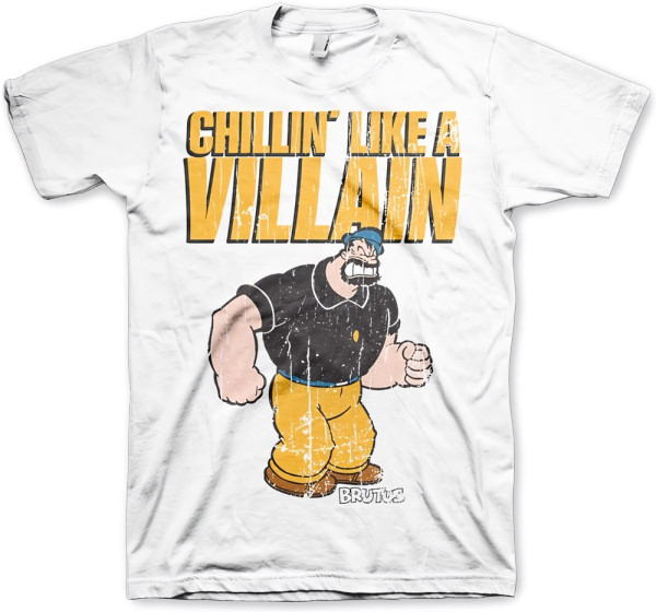 Popeye Chillin'Like A Villain T-Shirt White