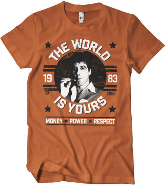 Scarface The World Is Yours T-Shirt Burnt/Orange