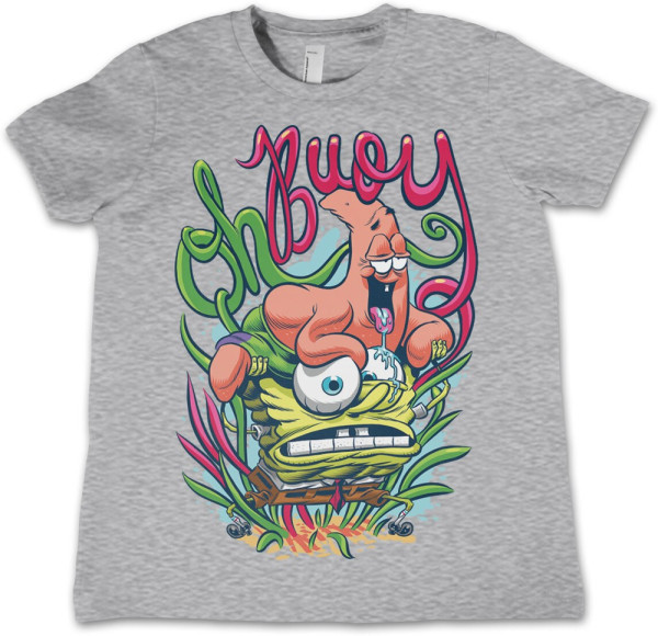 Spongebob Oh Boy Kids T-Shirt Kinder Heather-Grey