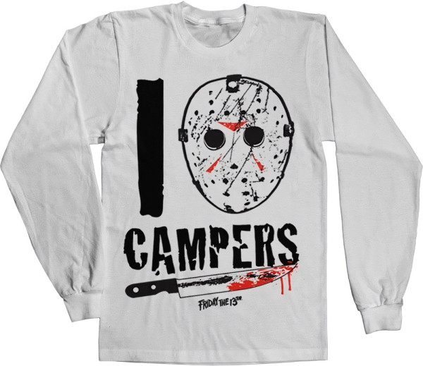 Friday the 13th I Jason Campers Longsleeve Tee White