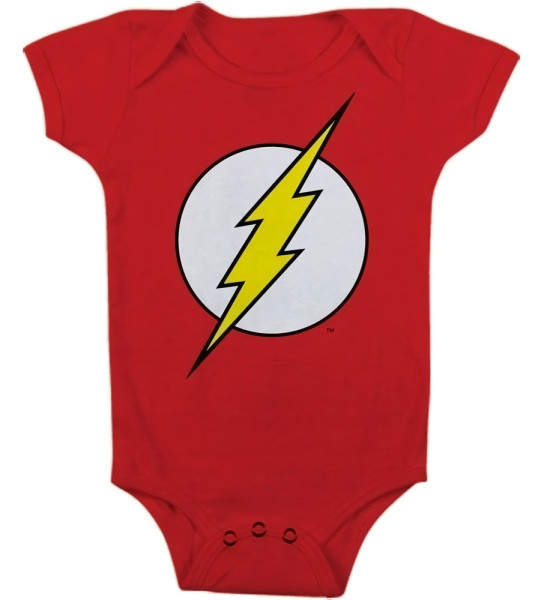 The Flash Logo Baby Body Kinder Red