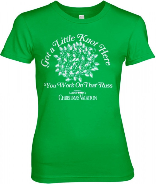 National Lampoon's Christmas Vacation Got a Little Knot Here Girly Tee Damen T-Shirt Green