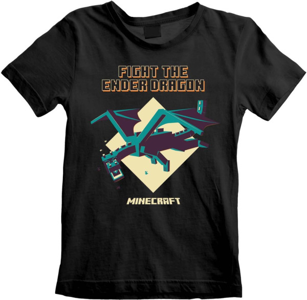 Minecraft - Ender Dragon (Kids) Jungen Kinder T-Shirt Black