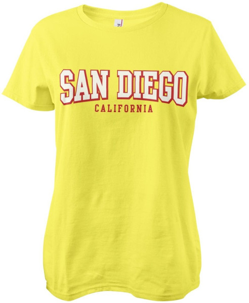 San Diego California Girly Tee Damen T-Shirt Yellow