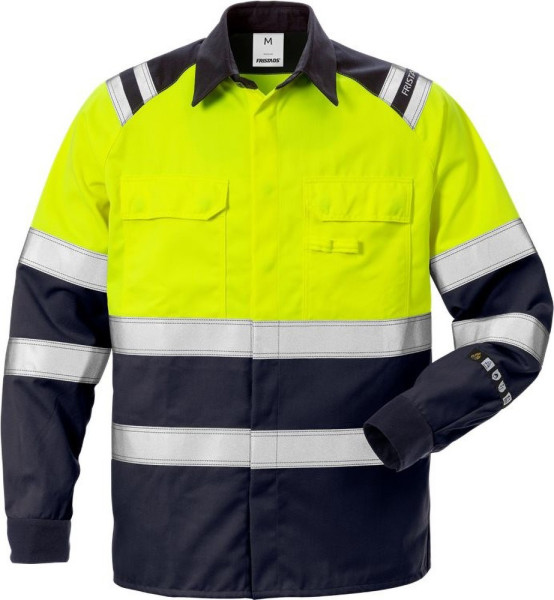 Fristads Flamestat High Vis Hemd Kl. 1 7051 ATS Warnschutz-Gelb/Marine