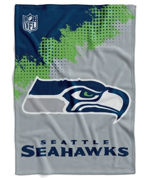 Seattle Seahawks Flannel Decke /Throw CORNER American Football NFL Grau-150x200cm