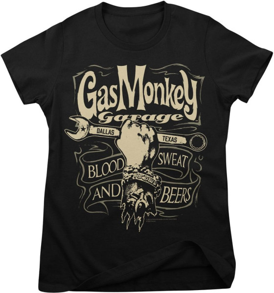 Gas Monkey Garage T-Shirt Gmg Wrench Label Girly Tee GMG-5-GMG017-H92-6