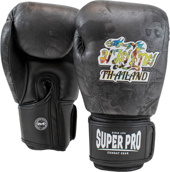 Super Pro Thai-Boxhandschuhe aus Leder, Pattaya SPTHBG300-90301