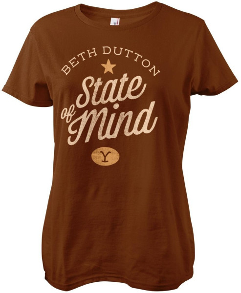 Yellowstone Beth Dutton State Of Mind Girly Tee Damen T-Shirt Brown