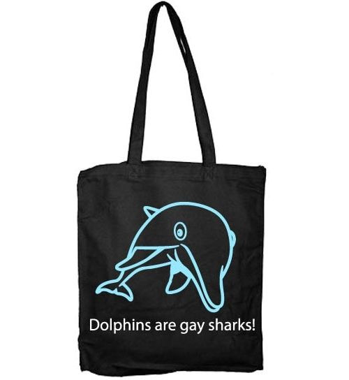 Hybris Dolpins Are Gay Sharks Tote Bag SH-4-10900-H1-2