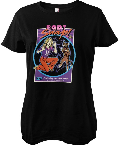 Steven Rhodes Body Swap Girly Tee Damen T-Shirt Black