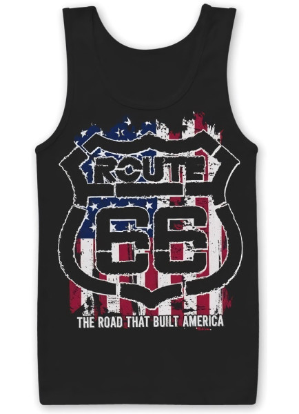 Route 66 America Tank Top Black