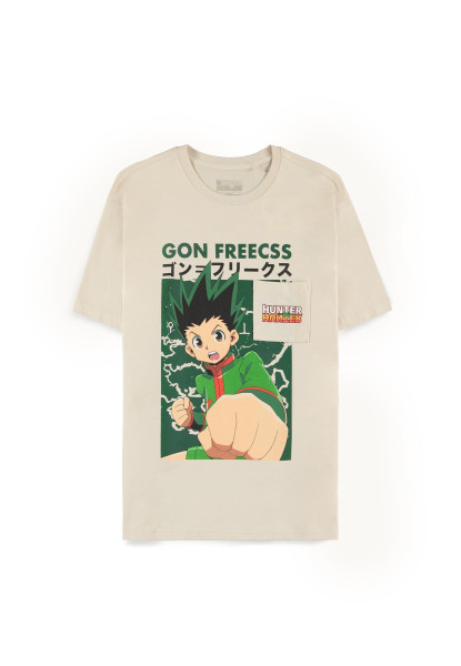 Hunter X Hunter - Gon Freecss - Men's Loose Fit Short Sleeved T-Shirt Beige